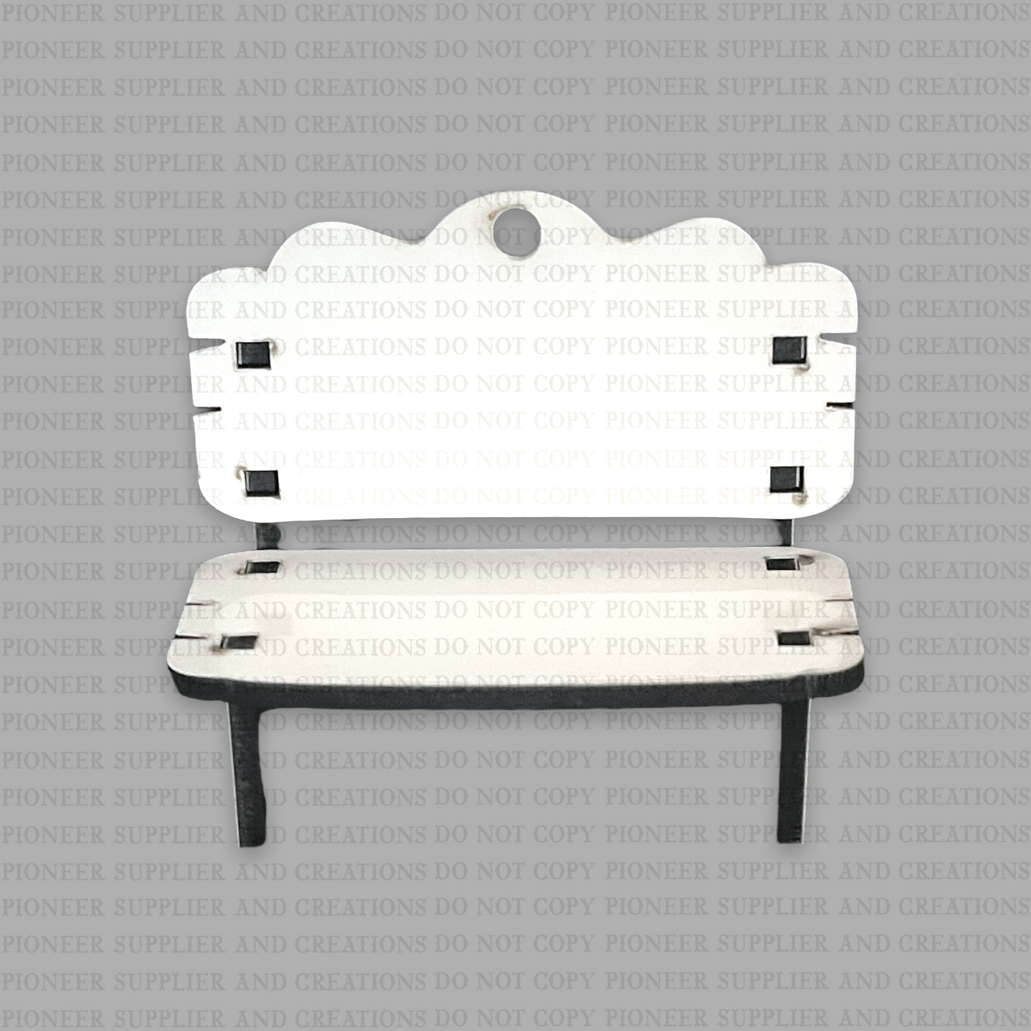 Memorial Hanging Bench Ornament | 3" | Sublimation Blank
