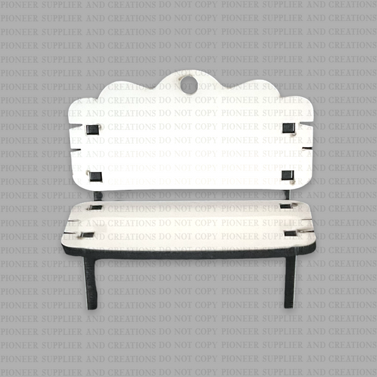 Memorial Hanging Bench Ornament | 3" | Sublimation Blank