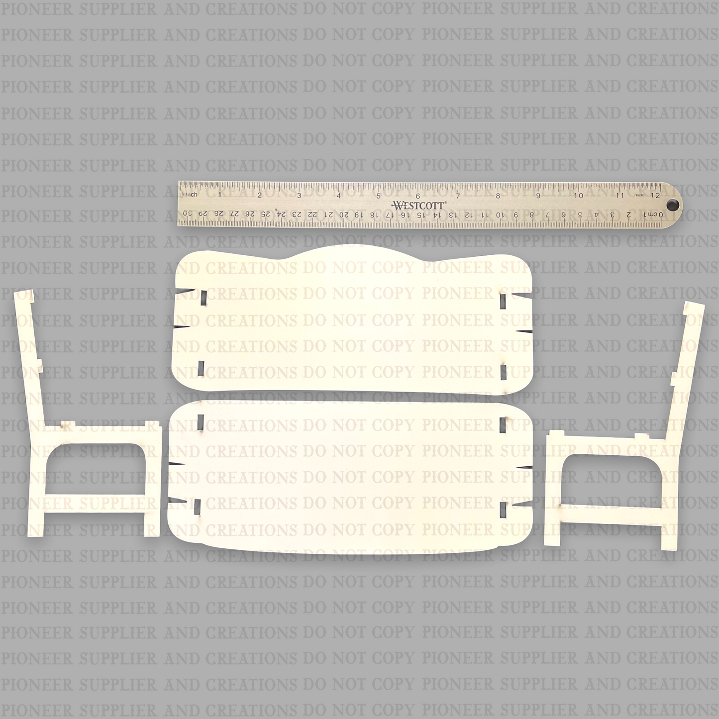 Desktop Memorial Keepsake Bench Shaped Sublimation Blanks