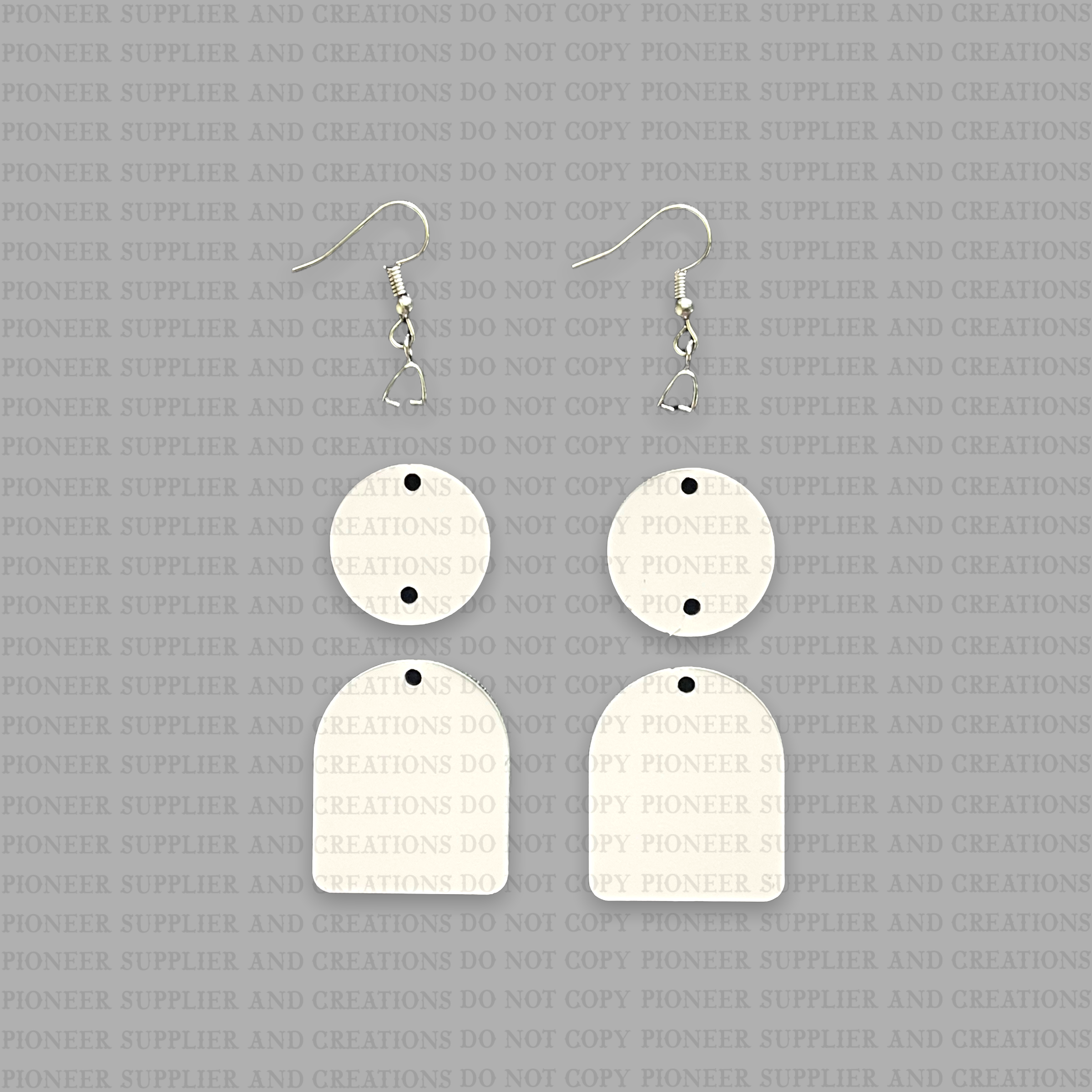 Circle Split Half Oval Shaped Earring Sublimation Blanks