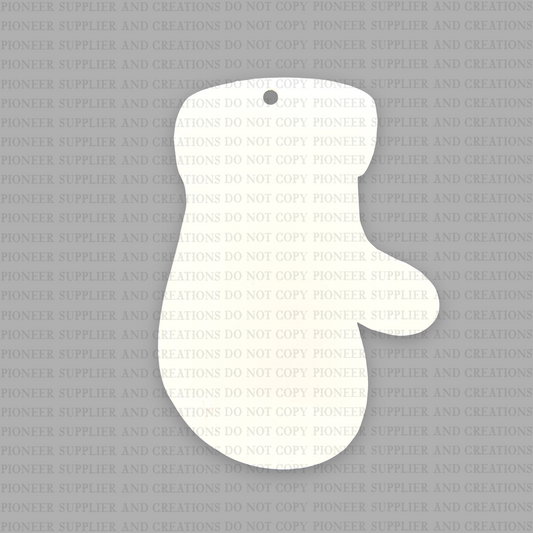 Winter Mitten Ornament Sublimation Blank