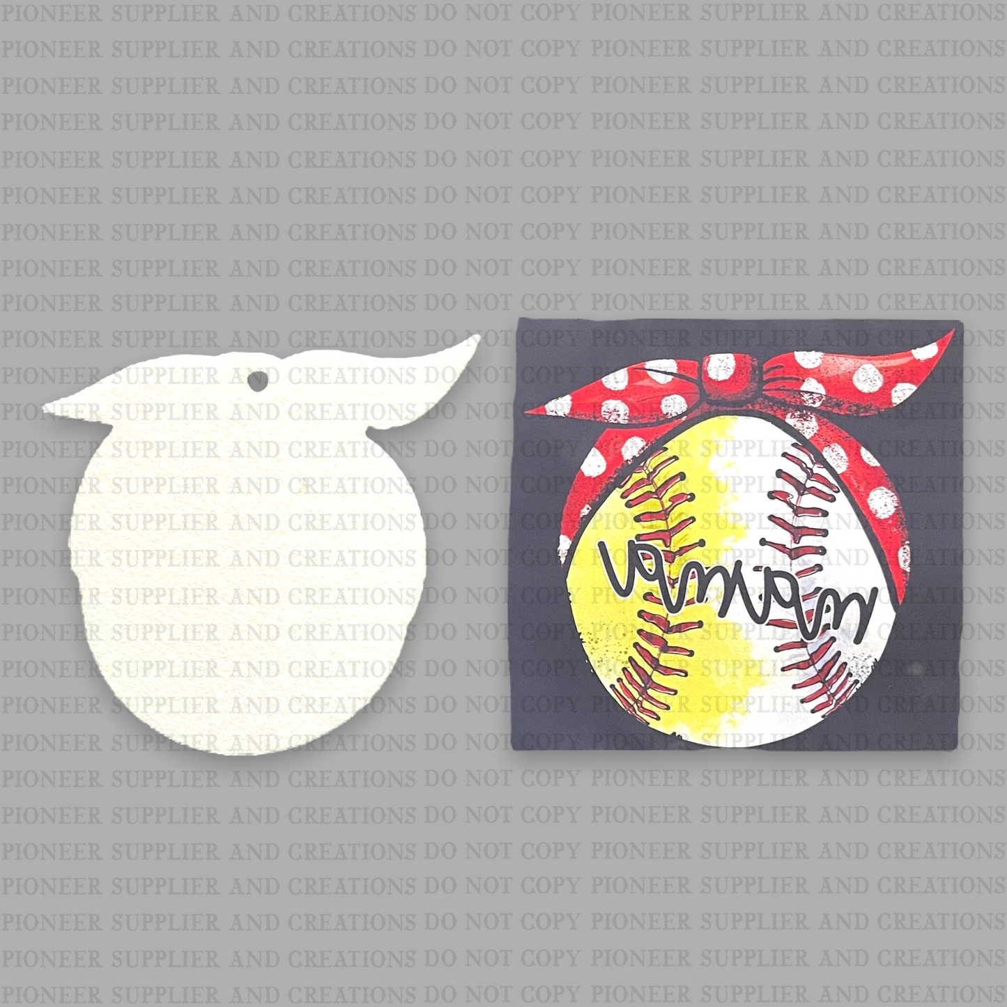 Baseball Softball Mama Headband Air Freshener Sublimation Blank