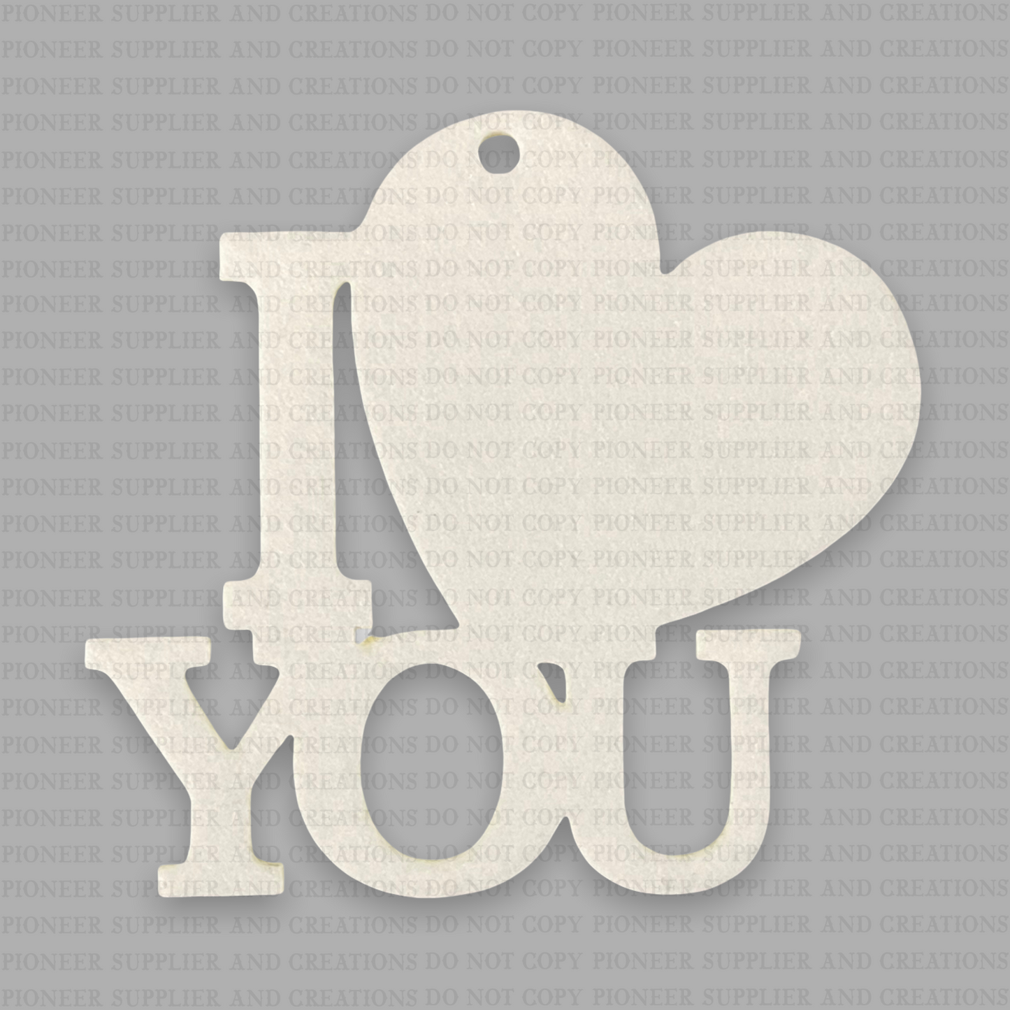 I Love You Heart Air Freshener Sublimation Blank
