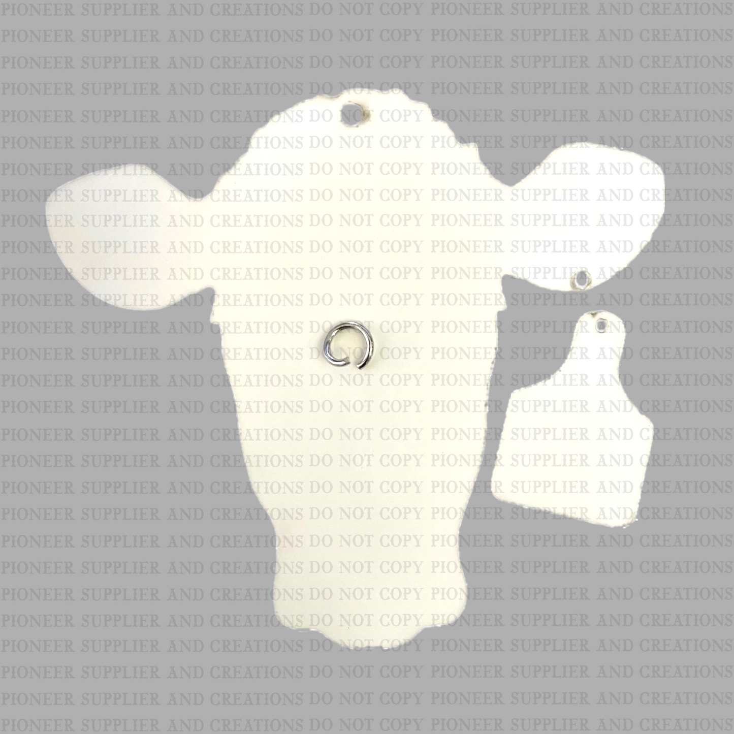 Cow Head Cow Tag Ornament Sublimation Blank