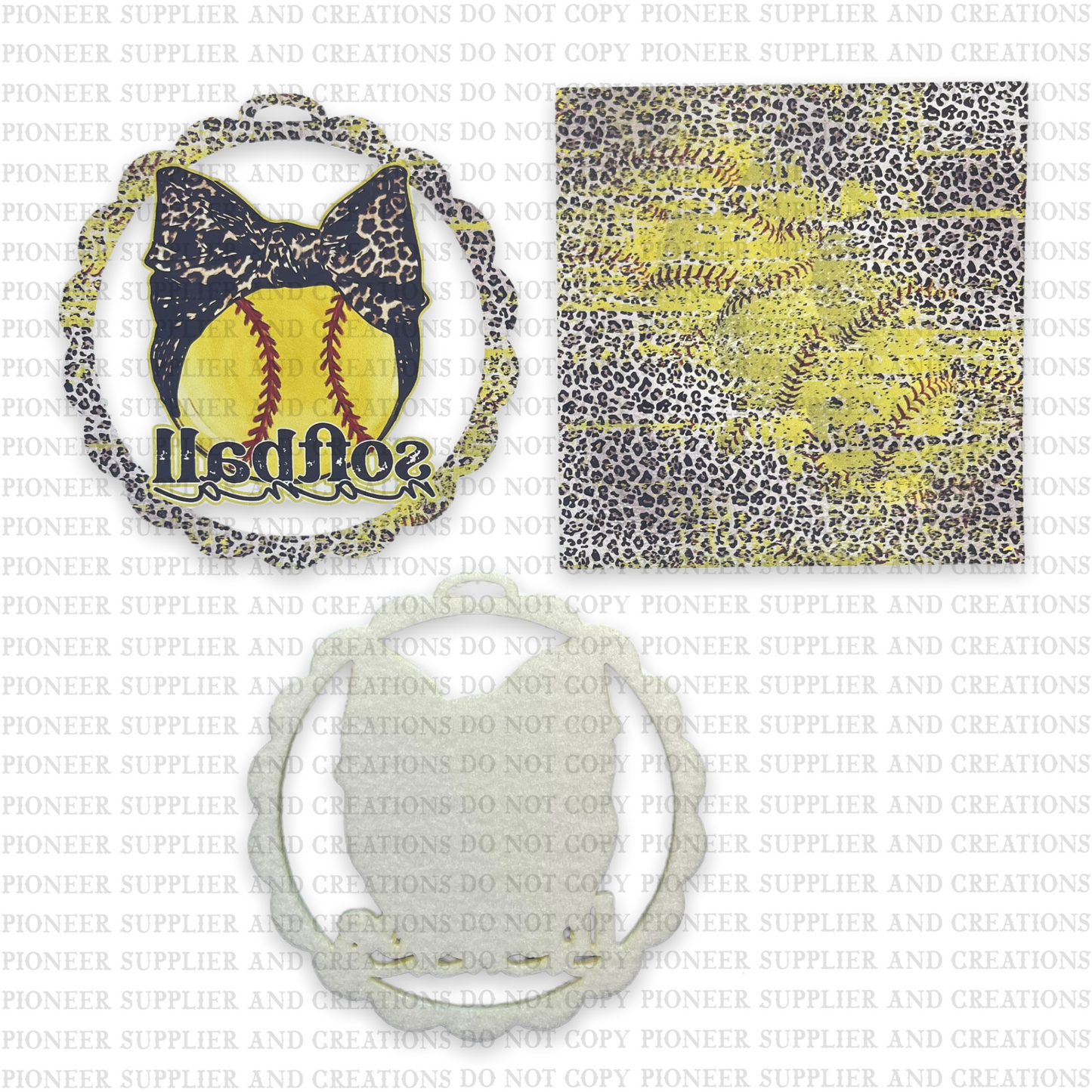 Softball Mama Air Freshener & Transfer Sublimation Blank