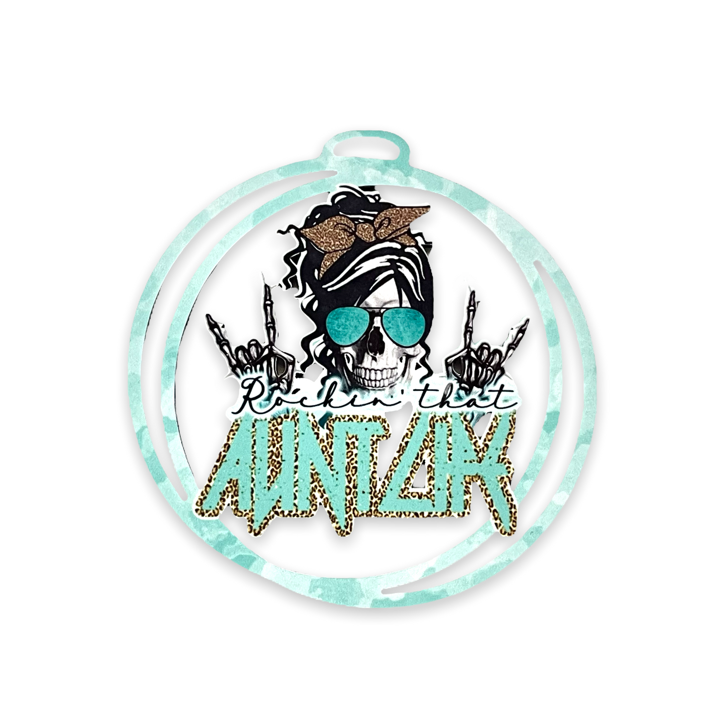 Aunt Life Car Charm Sublimation Blank