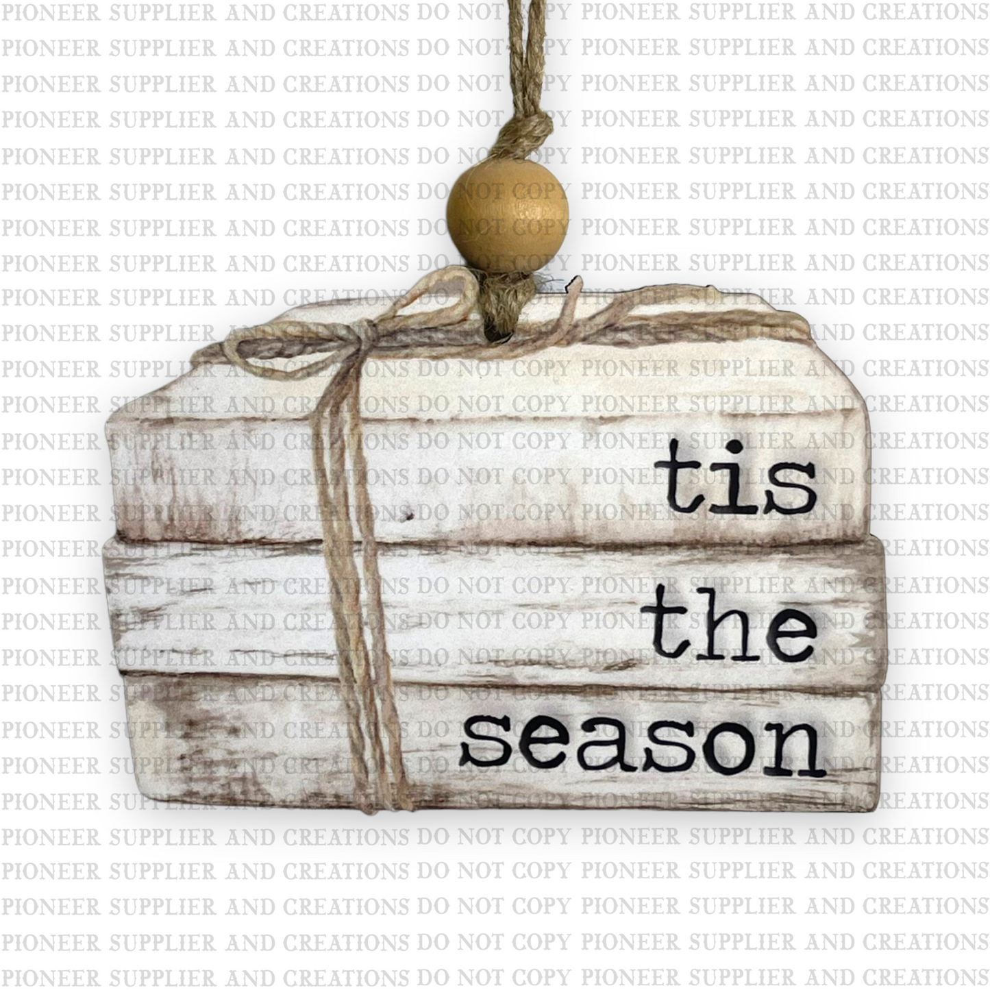 Book Stack Ornament Sublimation Blank