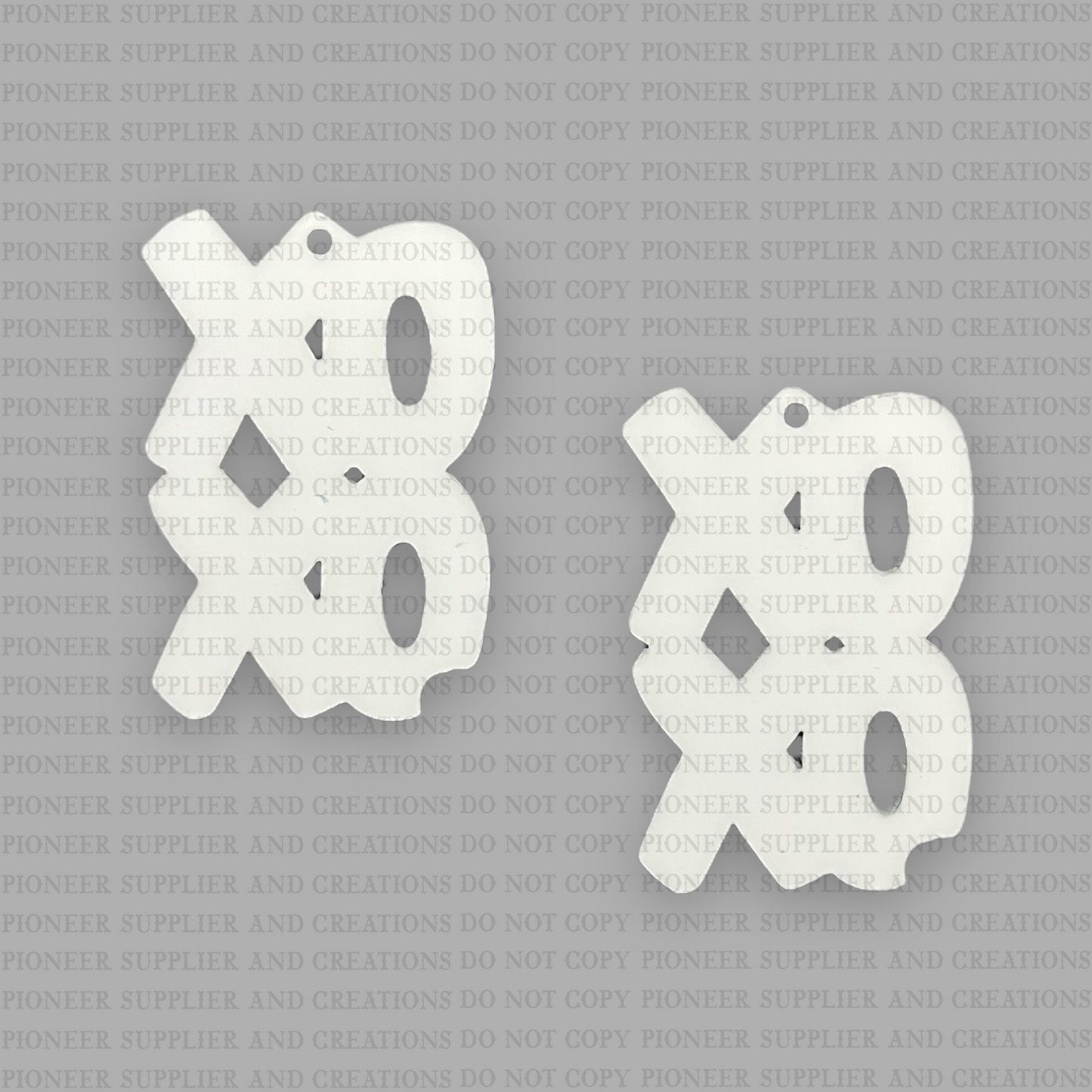 XOXO Cookie Earring Sublimation Blanks | Exclusive Monogram Moments