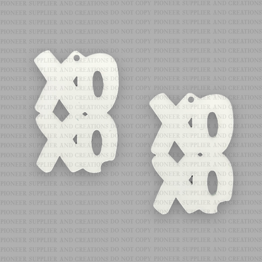 XOXO Cookie Earring Sublimation Blanks | MM