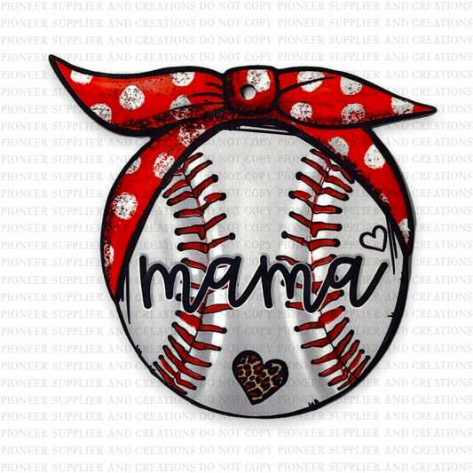 Baseball Mama Headband Car Charm Sublimation Blank