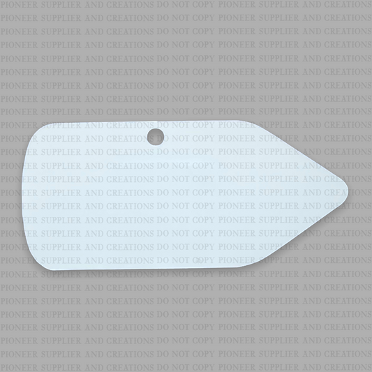 Pencil Shaped Bag Tag Style 2 Sublimation Blank