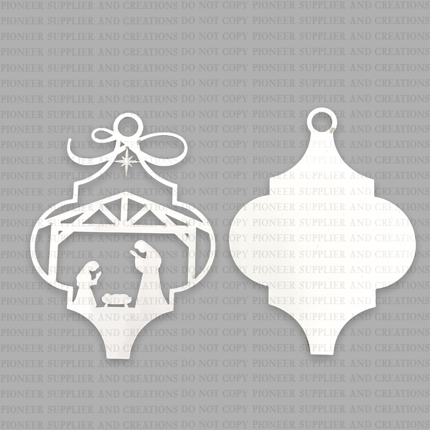2D Nativity Arabesque Shaped Ornament Sublimation Blank