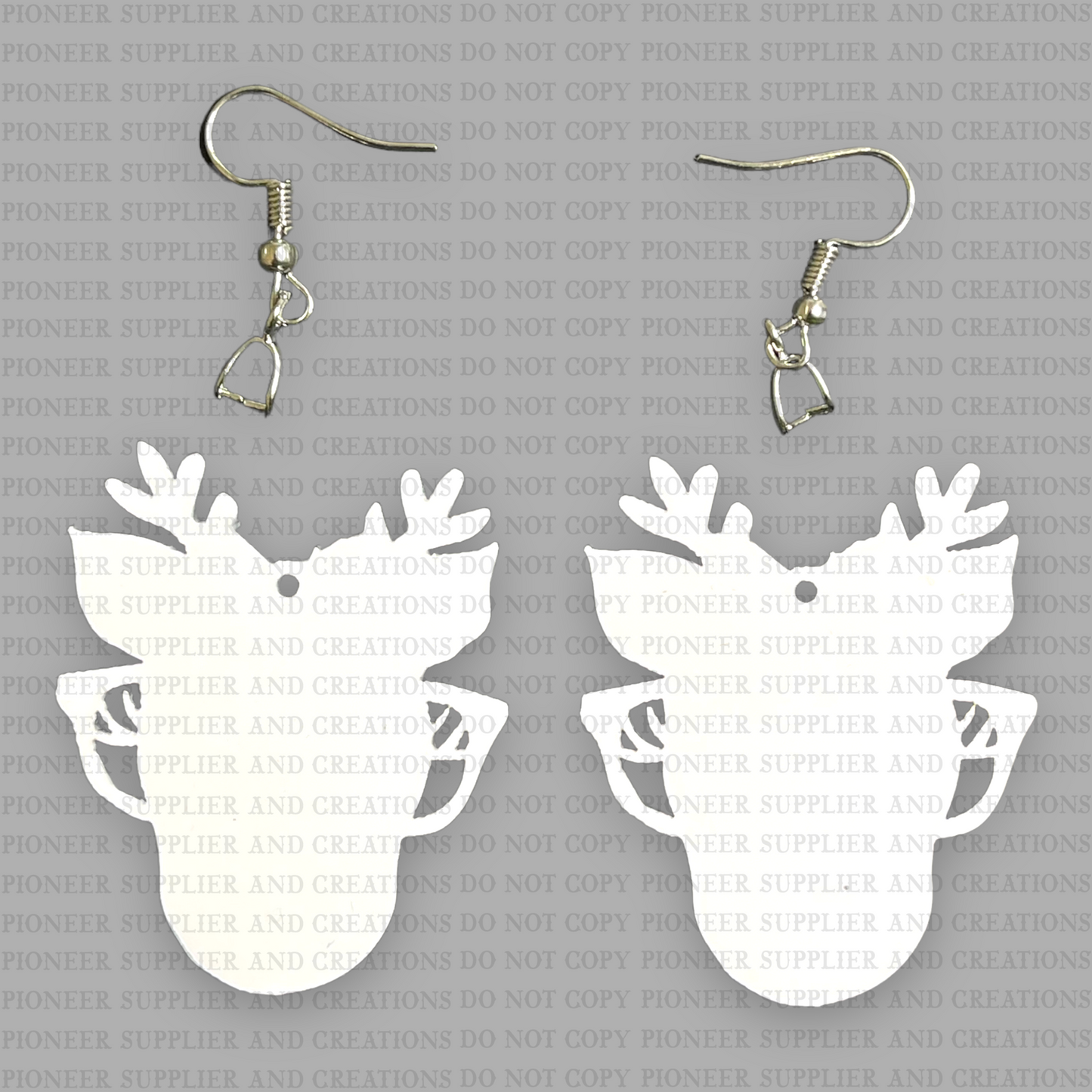 Mrs. Rudolph Shaped Earring Sublimation Blanks