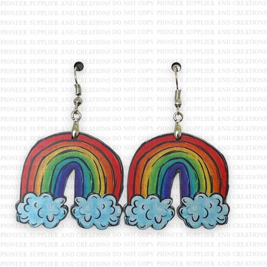 Rainbow Earring Sublimation Blanks | Exclusive Alicia Ray Art