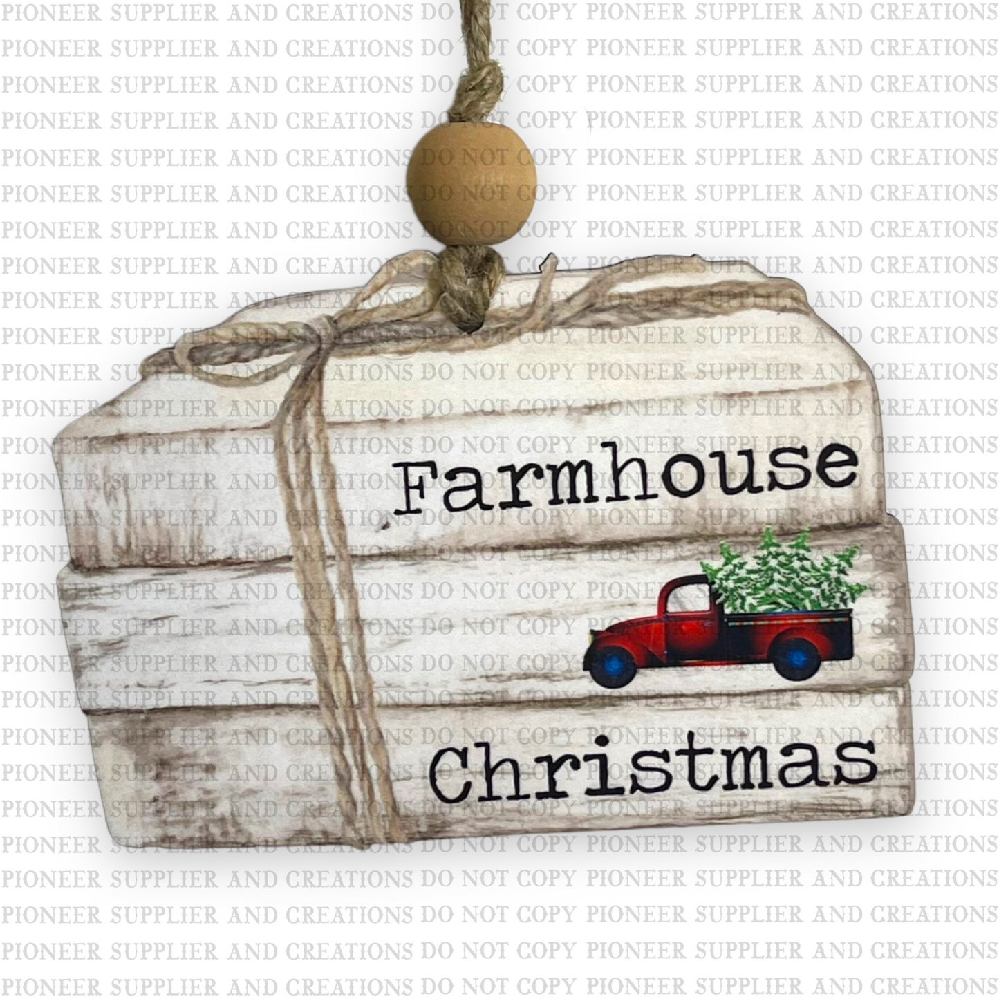 Book Stack Ornament Sublimation Blank