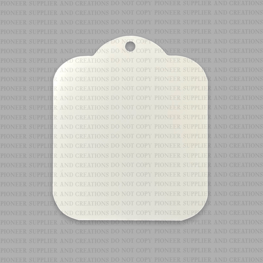 Beach Badge Shaped Ornament Sublimation Blank - Pioneer Supplier & Creations