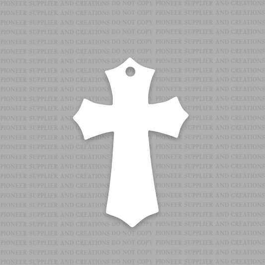 Budding Cross Shaped Ornament Sublimation Blank - Pioneer Supplier & Creations