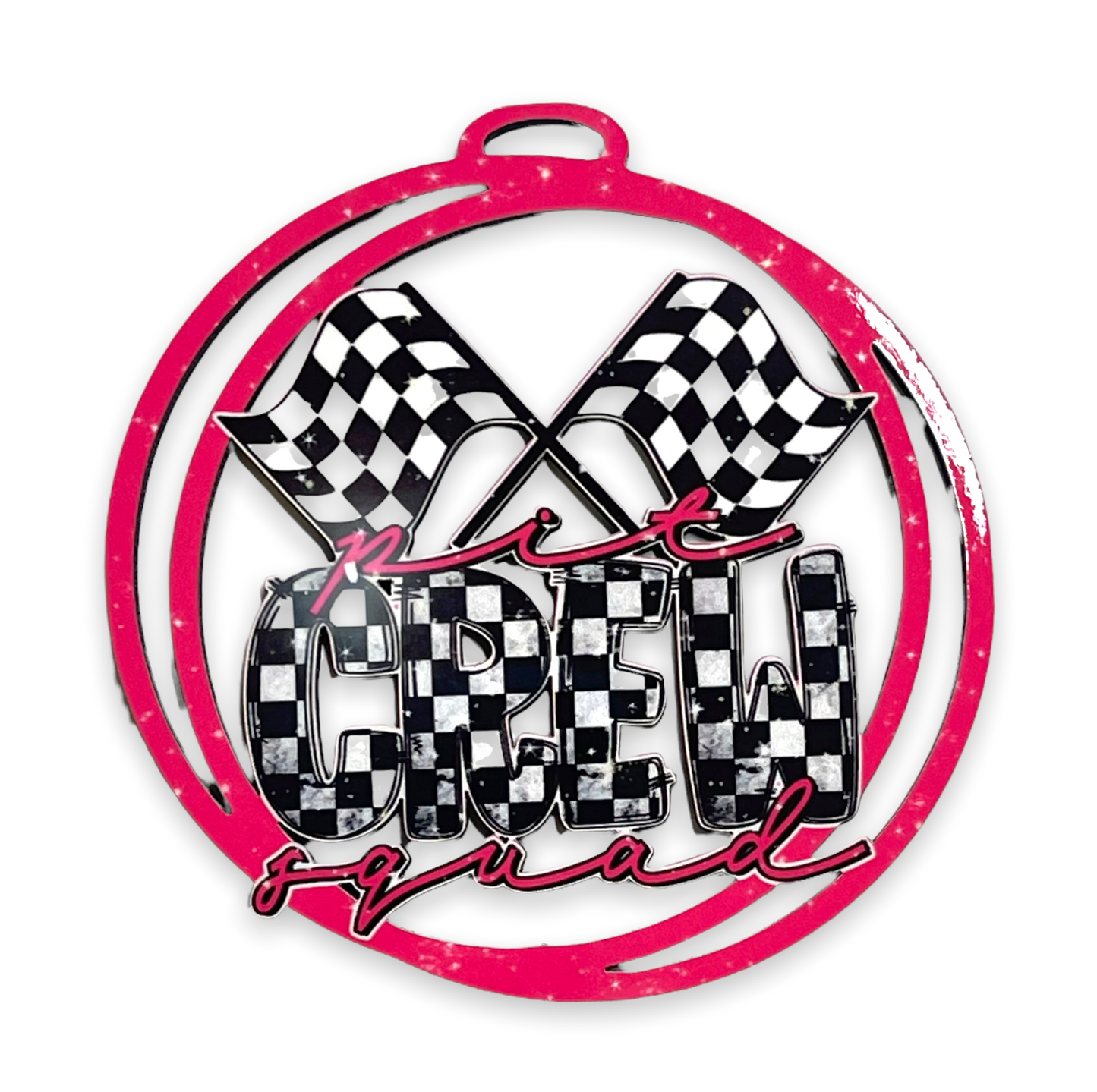 Pit Crew Squad Car Charm Sublimation Blank