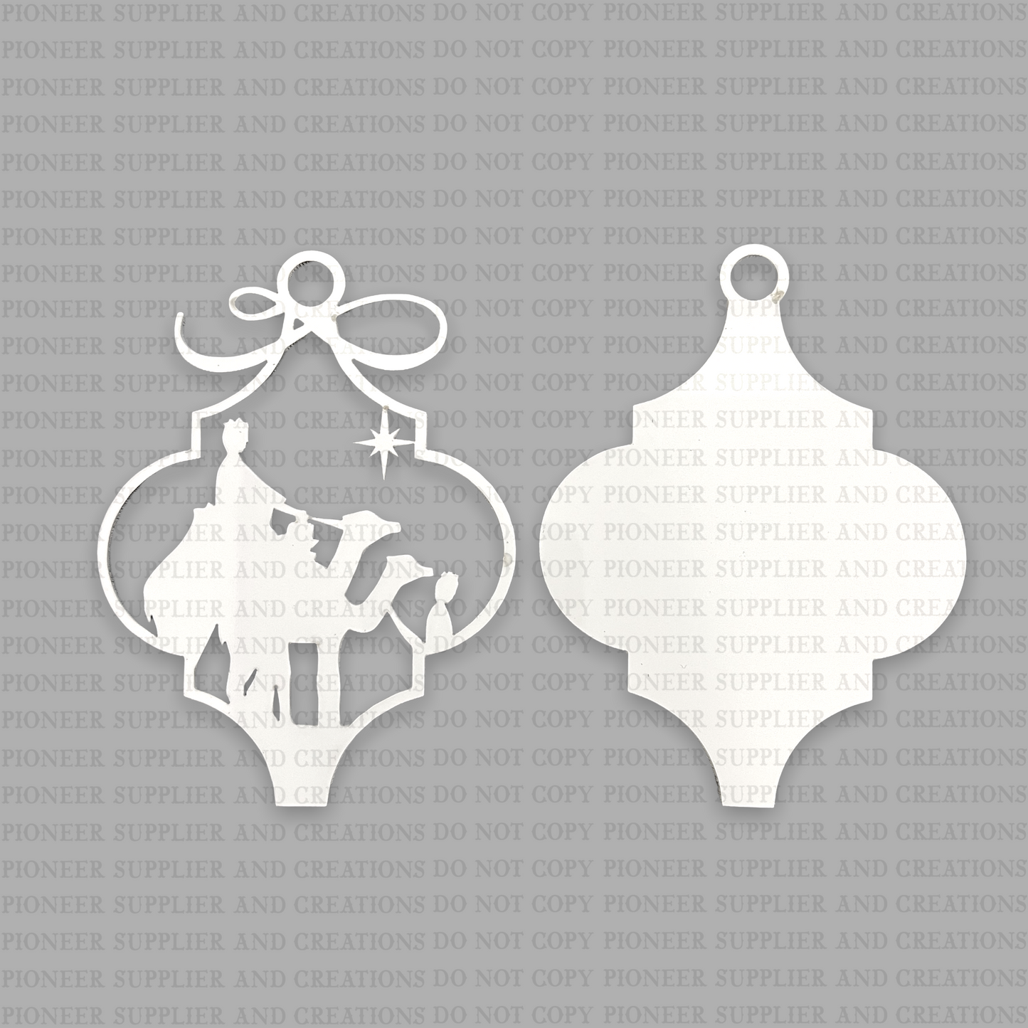 2D Wise Men Nativity Arabesque Ornament Sublimation Blank