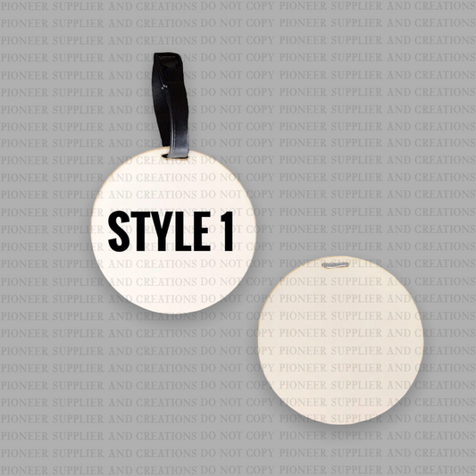 Circle Bag Tag Sublimation Blanks