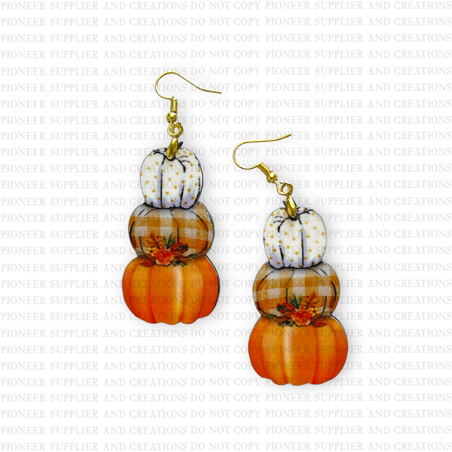 Pumpkin Stack Earring Sublimation Blanks