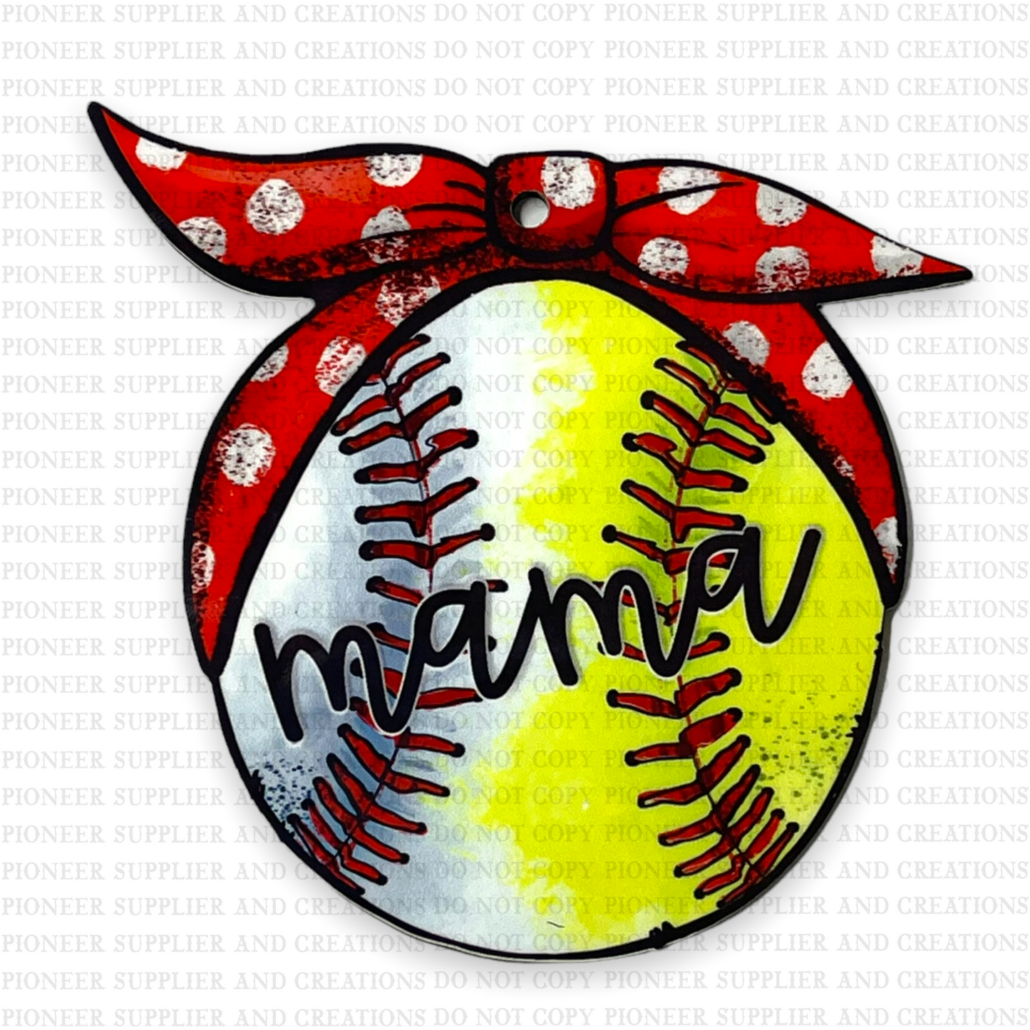 Baseball Softball Mama Headband Car Charm Sublimation Blank