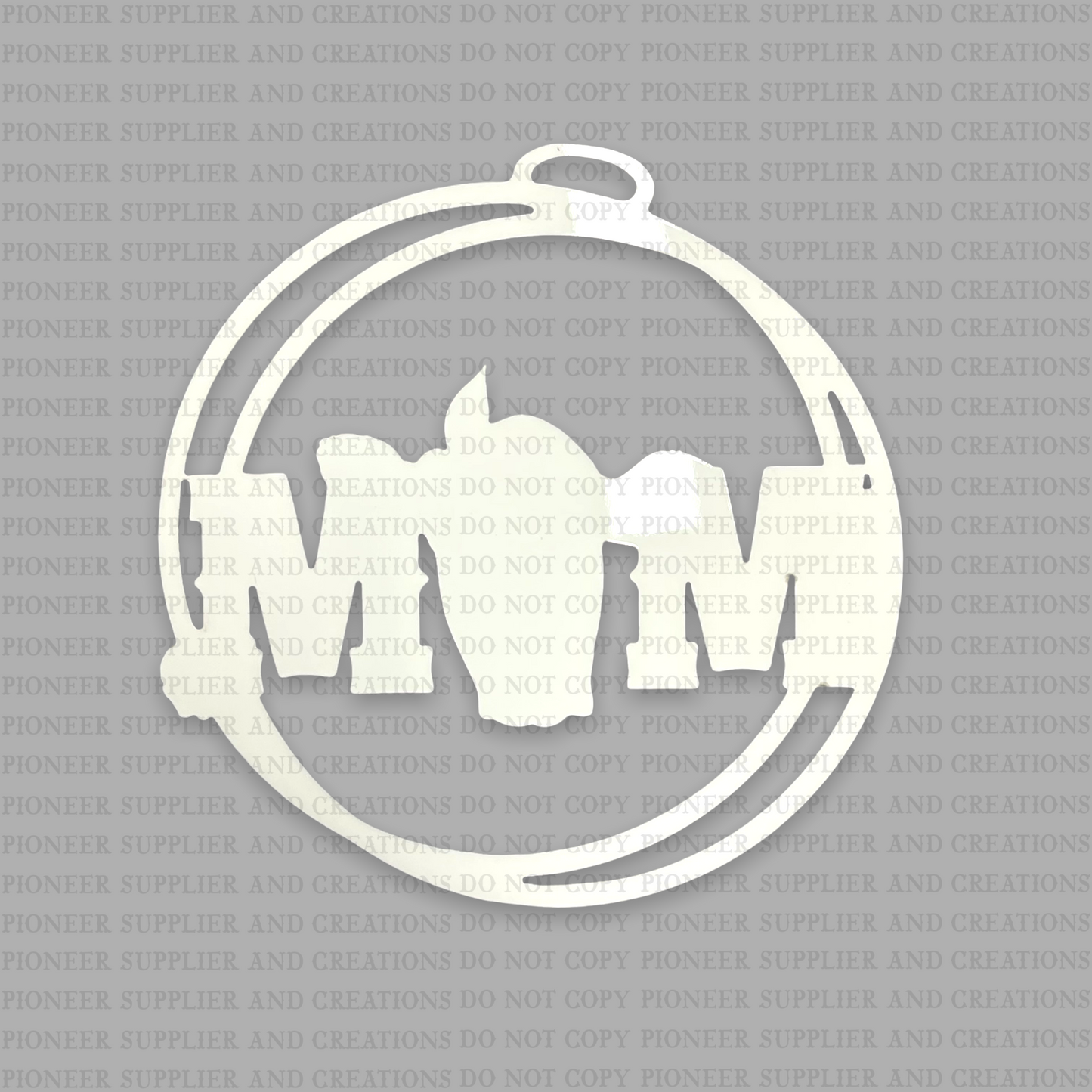 Mom Brown Cow Car Charm Sublimation Blank