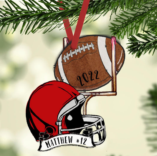 Football Goalpost Ornament Sublimation Blank | Tina Braddock