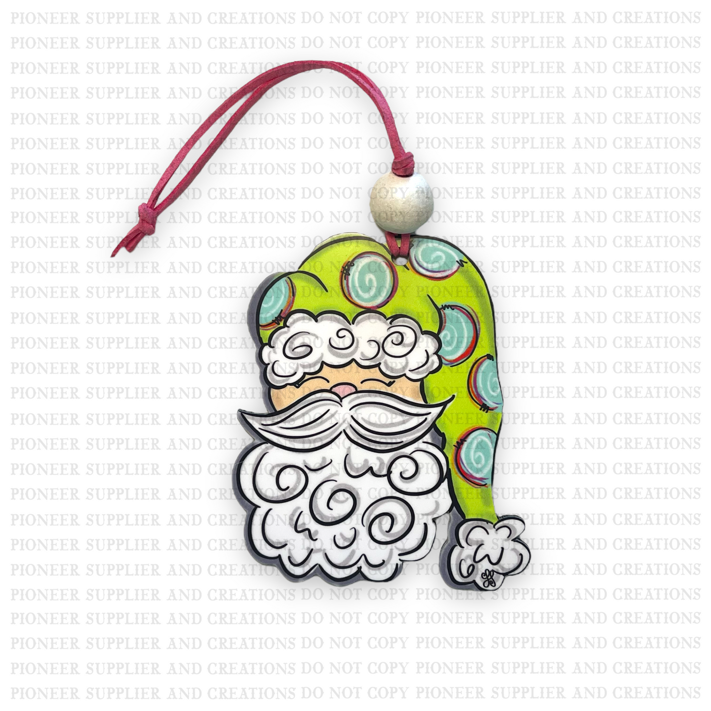Whimsical Santa Ornament Sublimation Blank