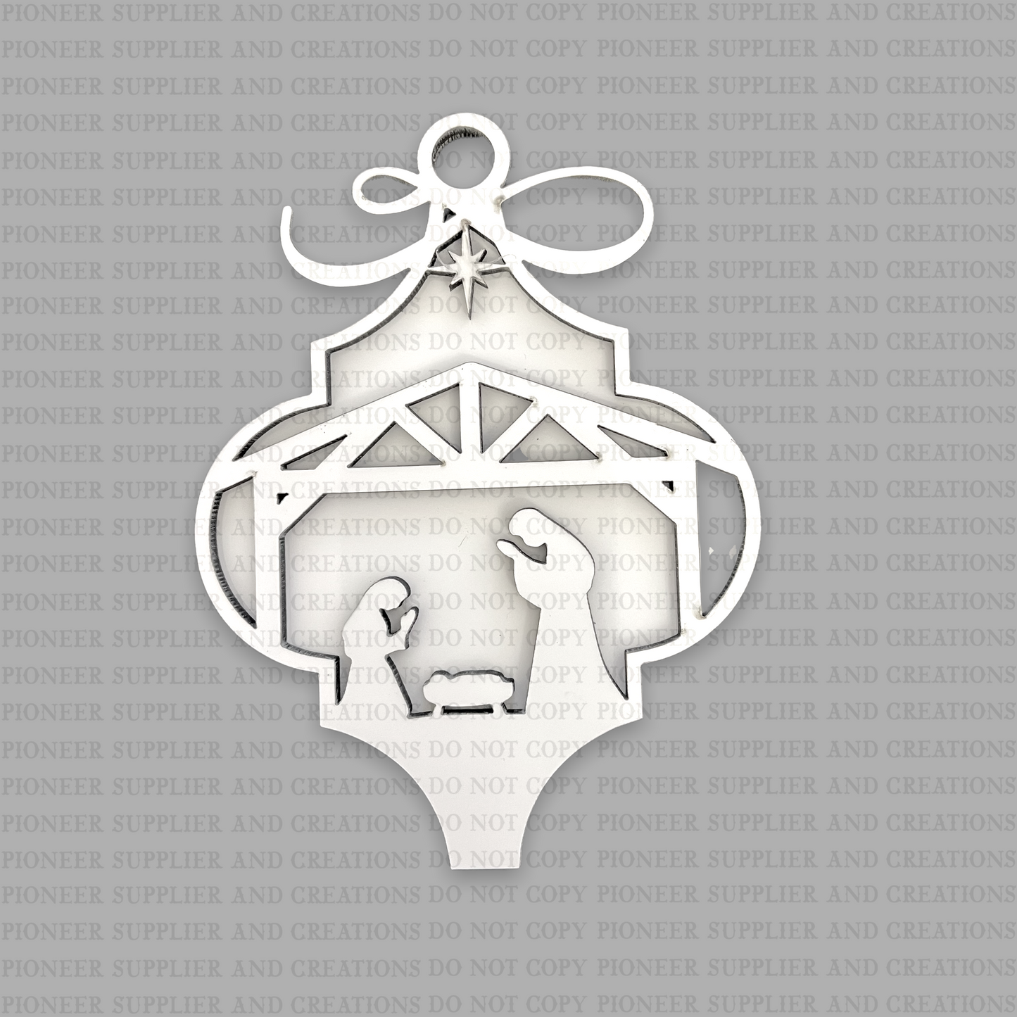 2D Nativity Arabesque Shaped Ornament Sublimation Blank