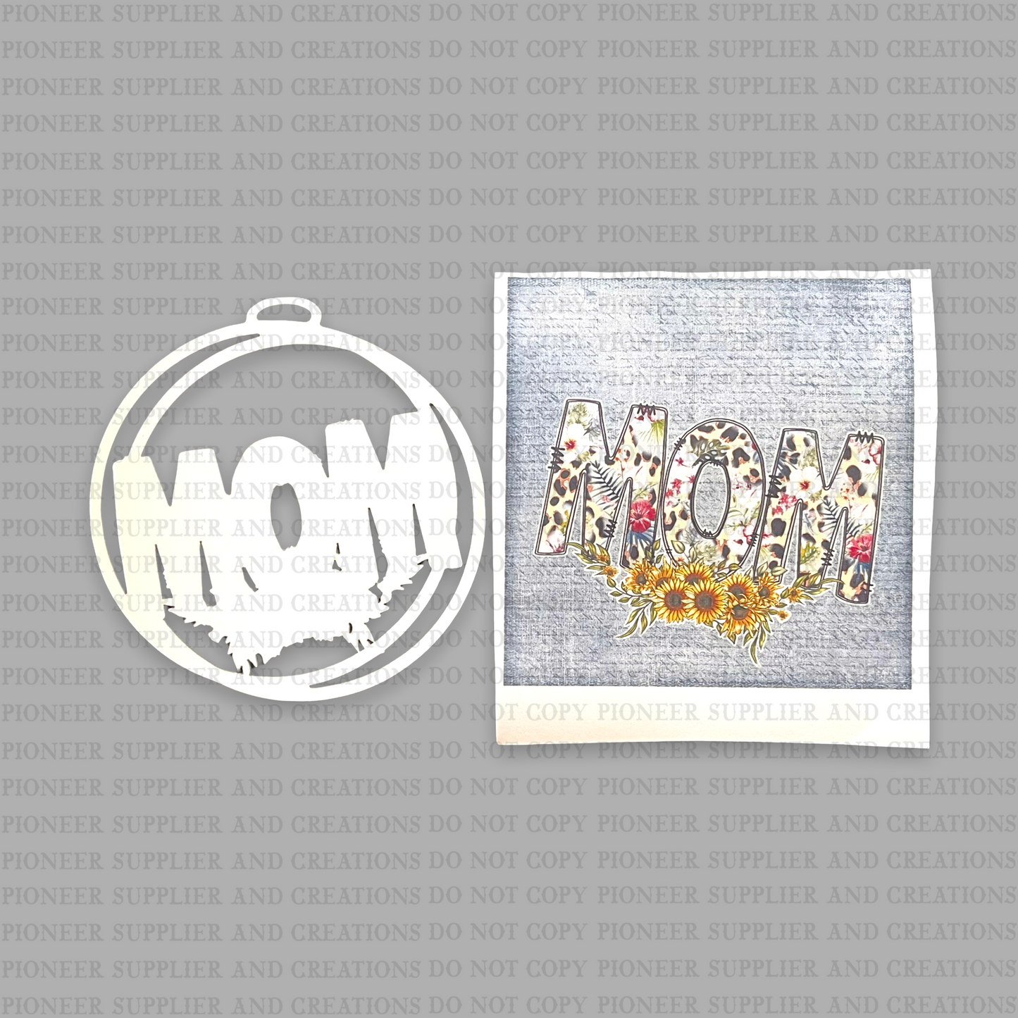 Tropical Sunflower Mom Car Charm Sublimation Blank