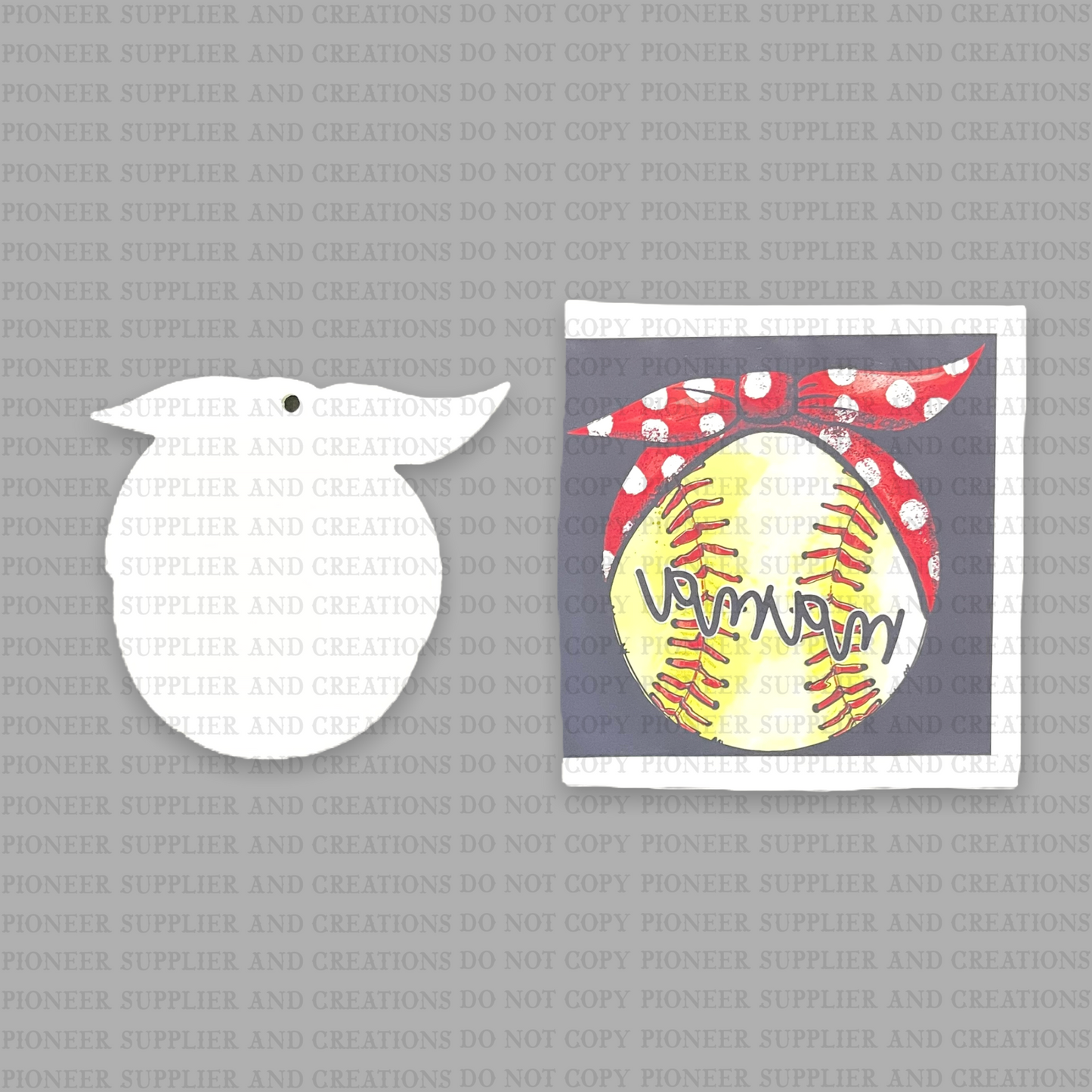 Softball Mama Headband Air Freshener & Transfer Sublimation Blank