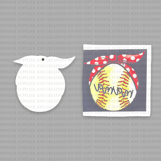 Softball Mama Headband Air Freshener & Transfer Sublimation Blank