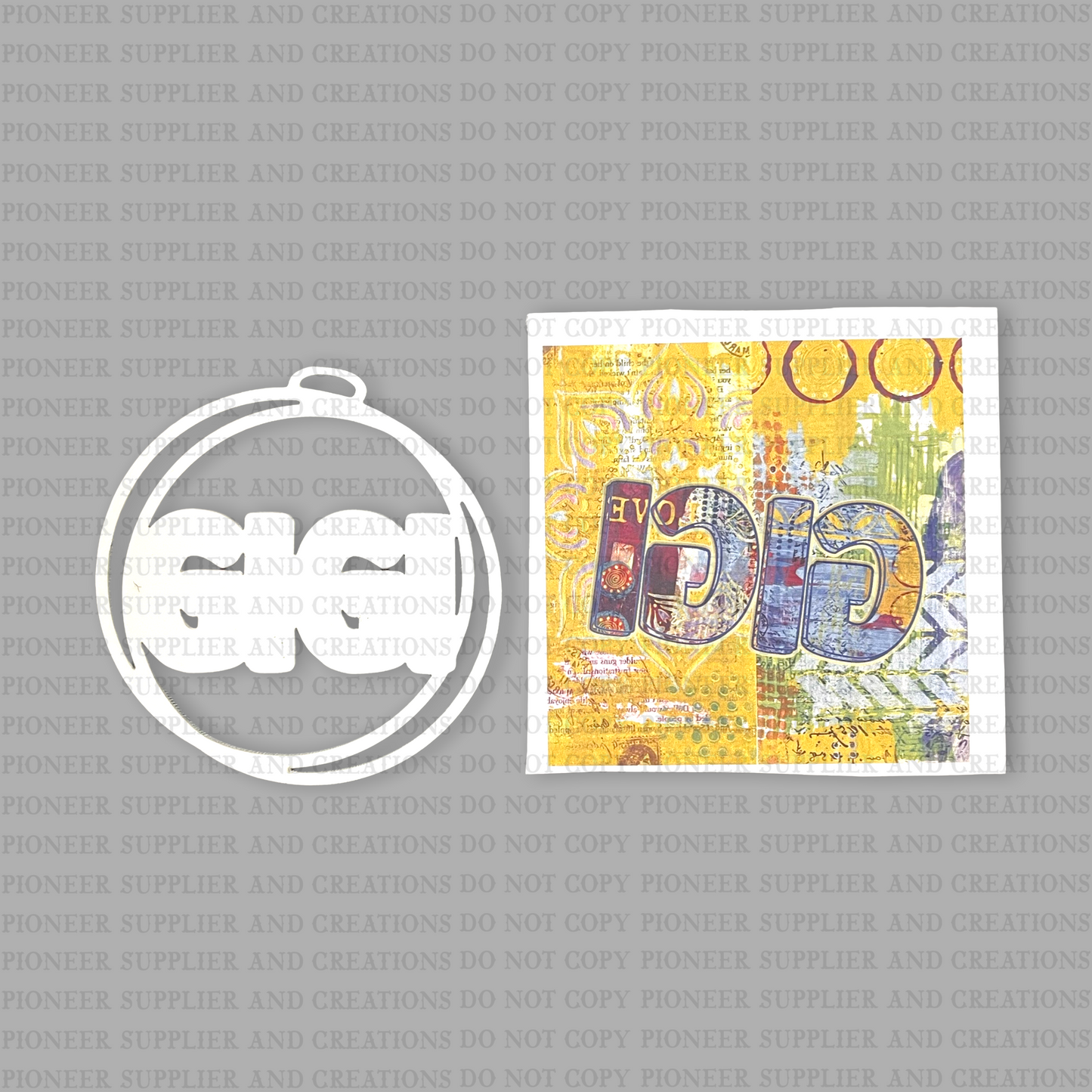 GiGi Car Charm Sublimation Blank