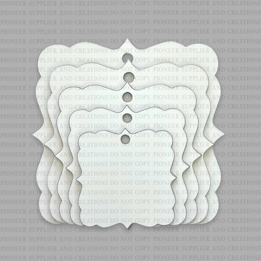 Ornate Square Sublimation Ornament Blank