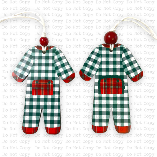 Pajama Ornament Sublimation Blank | Exclusive Pixel Pop