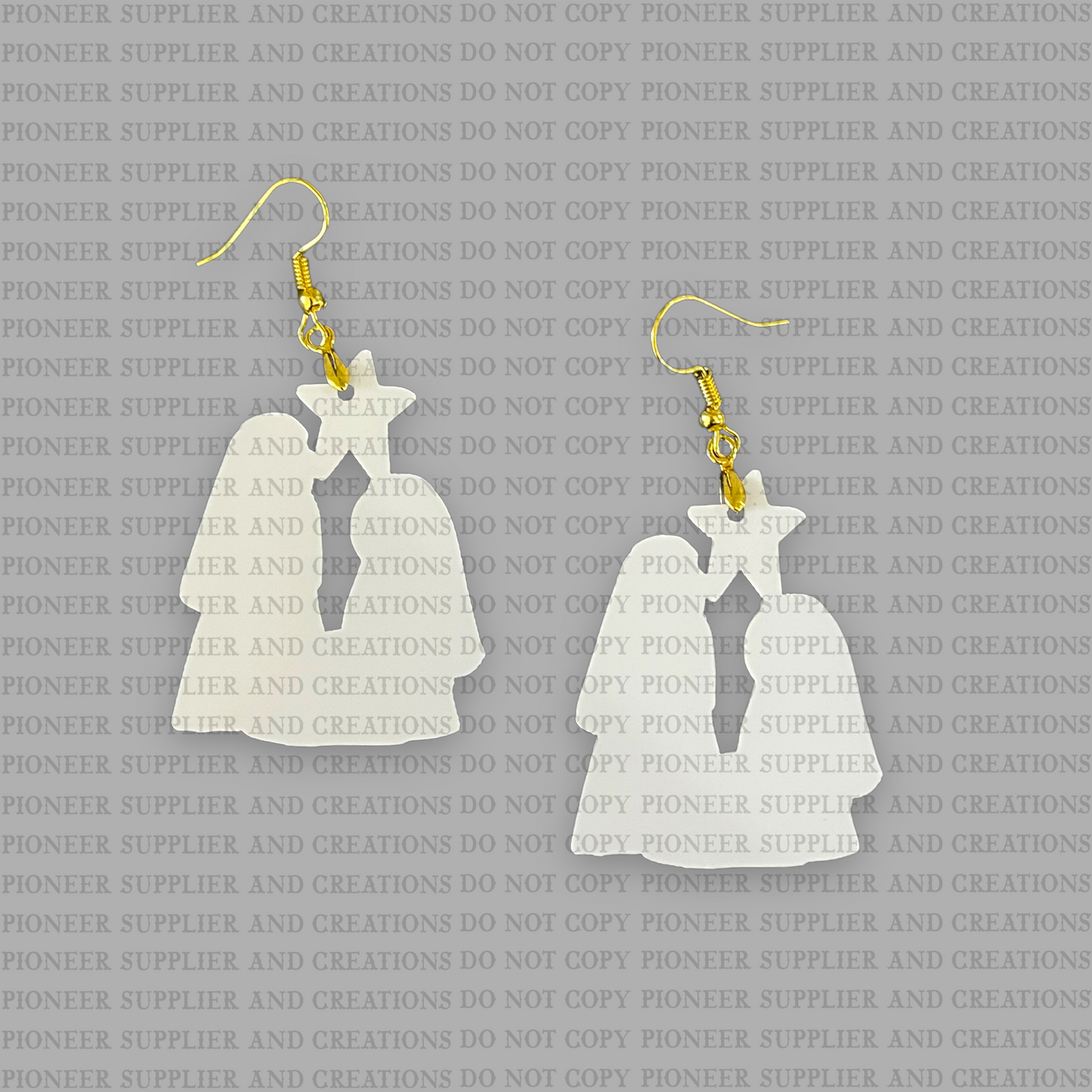 Manger Scene Shaped Earring Sublimation Blanks | Exclusive Alicia Ray Art