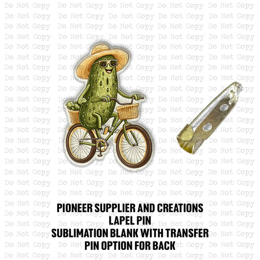 Pickle Cycling Lapel Pin Sublimation Blank Kit