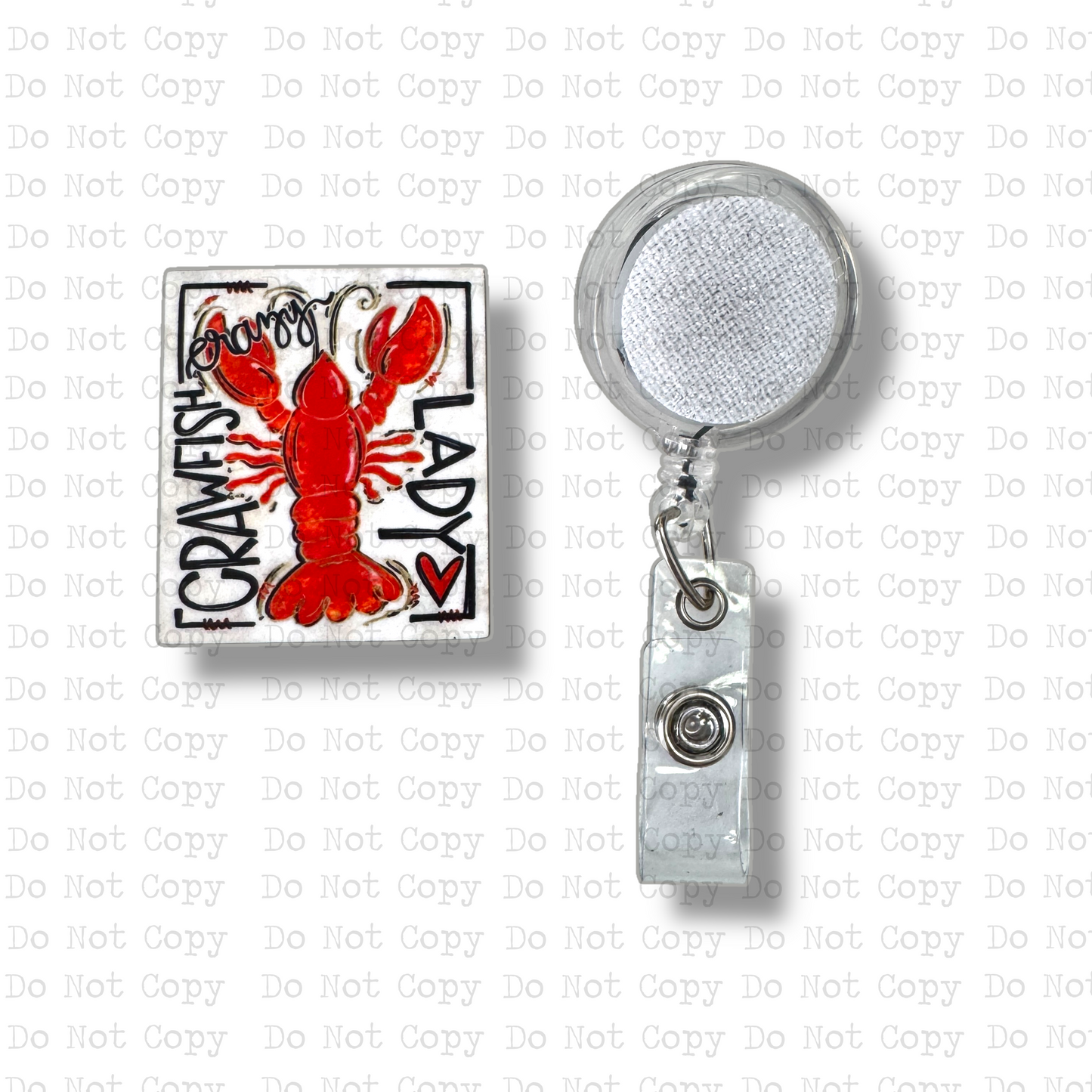 Crazy Crawfish Lady Badge Button Sublimation Blank | Set of 2