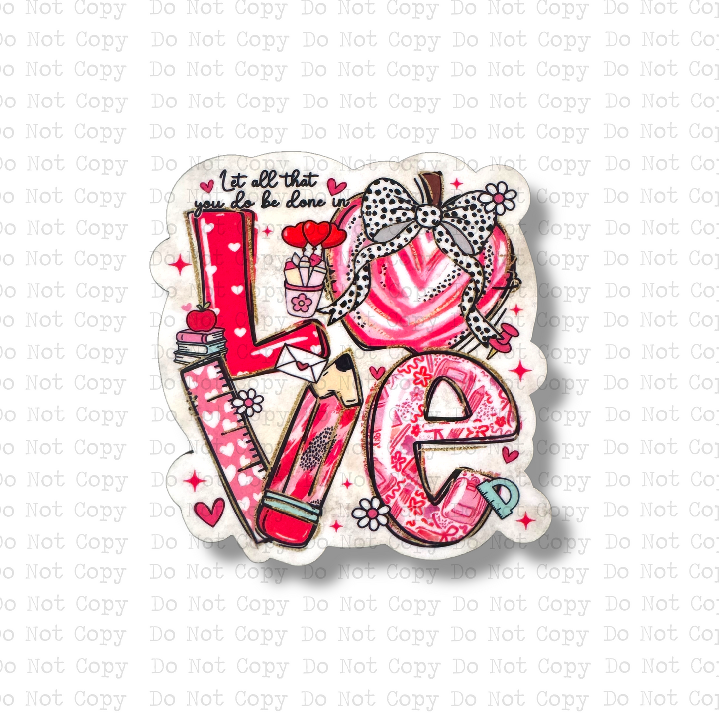 Teacher Valentine Magnet Sublimation Blank Kit