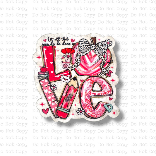 Teacher Valentine Magnet Sublimation Blank Kit
