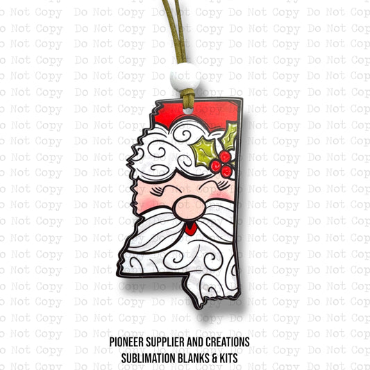 Jolly Santa Ornament Sublimation Blank