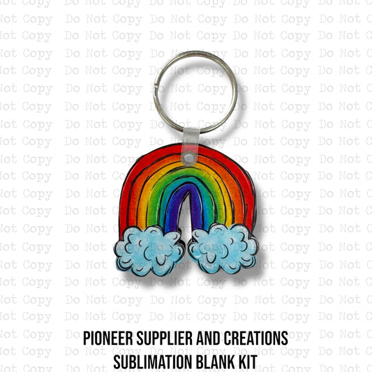 Rainbow Keychain Sublimation Blank Kit