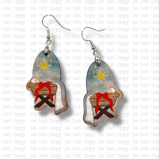 Newborn King Earring Sublimation Blank Kit