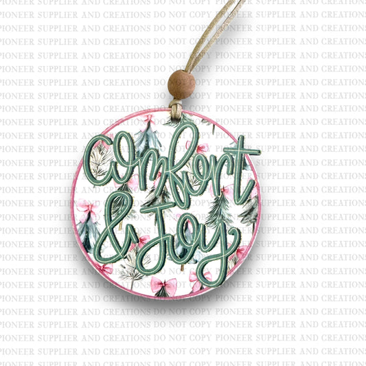 Comfort And Joy Ornament Sublimation Blank | Exclusive Craft Corner