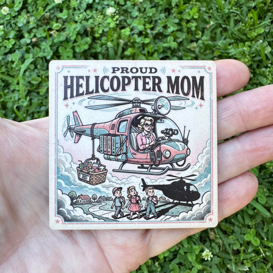 Helicopter Mom Magnet Sublimation Blank Kit