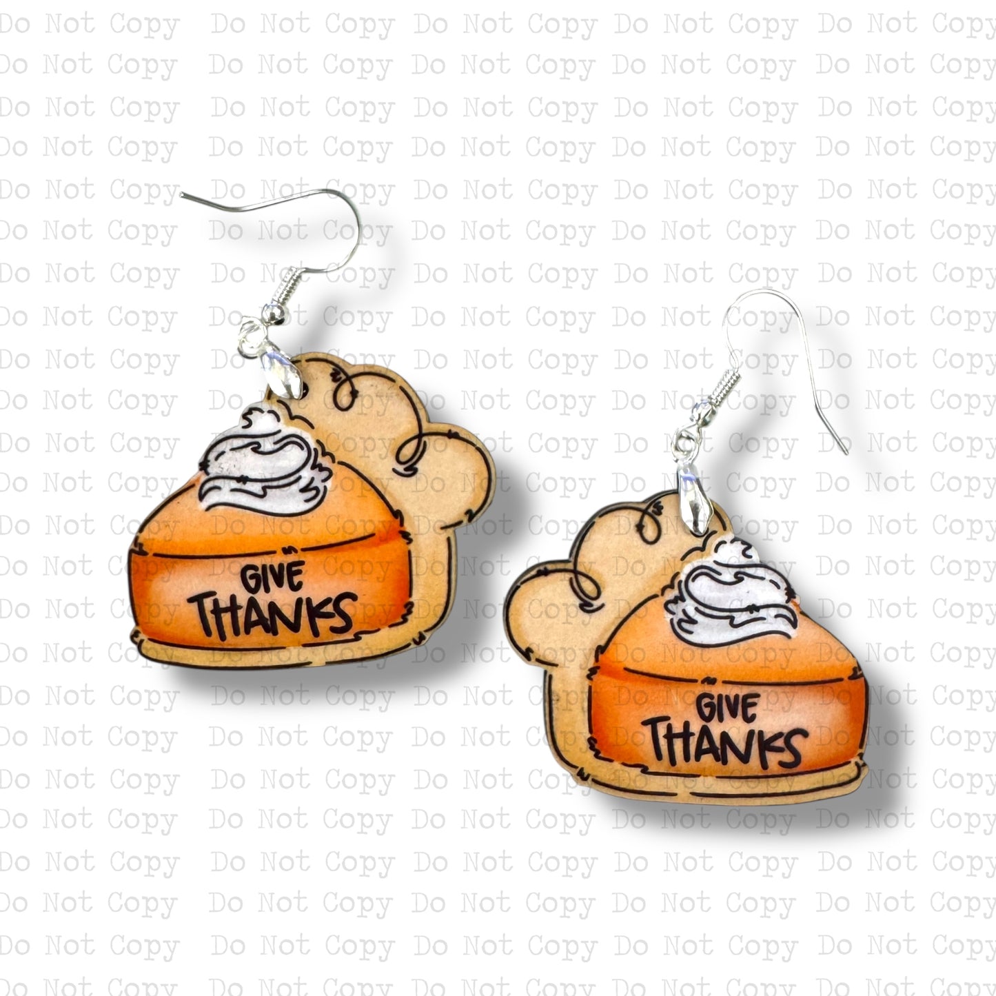 Give Thanks Pumpkin Pie Earring Sublimation Blank Kit | Exclusive