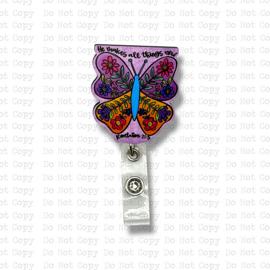 He Makes All Things New Badge Button Sublimation Blank | Set of 2 ARA