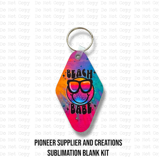 Beach Babe Keychain Sublimation Blank Kit