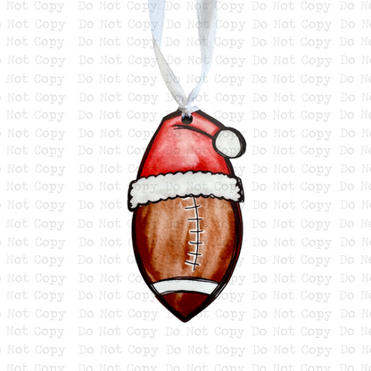 Santa Hat Sports Ornament Sublimation Blanks | Exclusive Monogram Moments